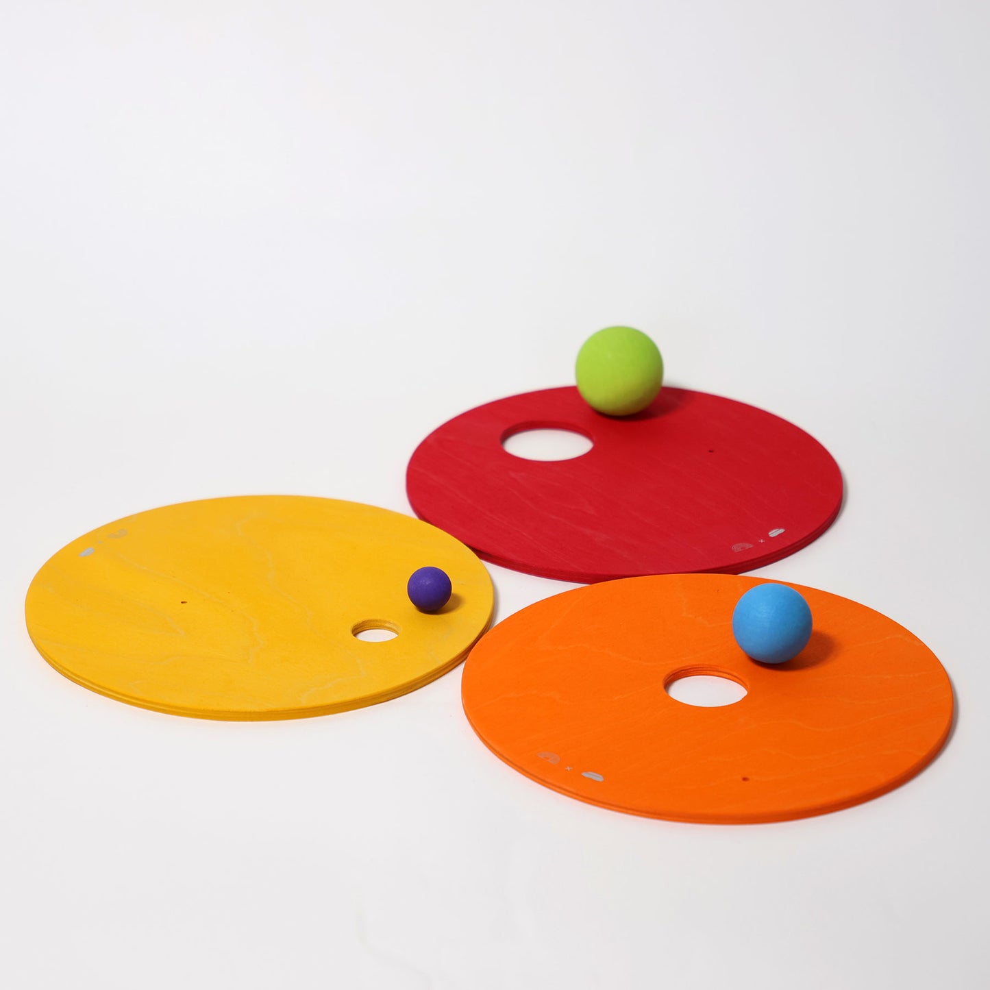 Grimm's x Stapelstein rolling discs warm rainbow