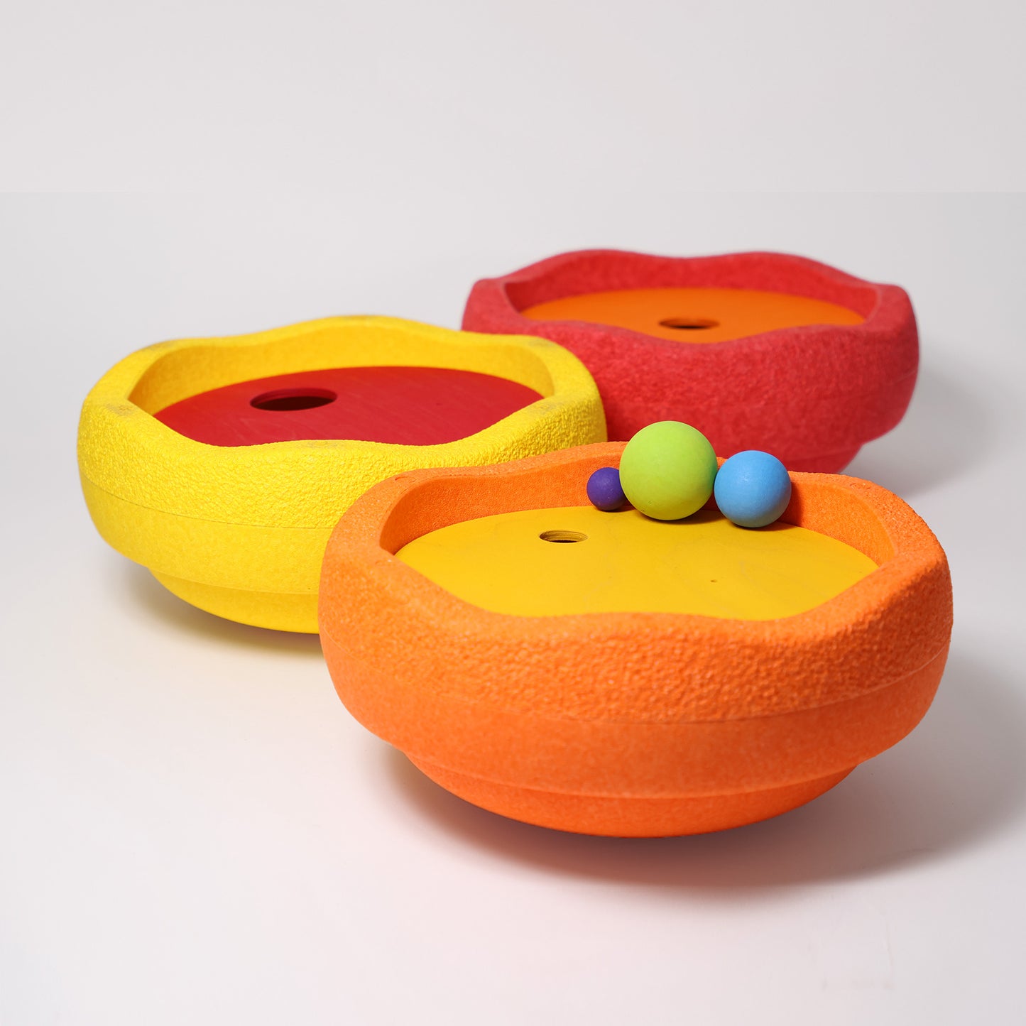 Grimm's x Stapelstein rolling discs warm rainbow