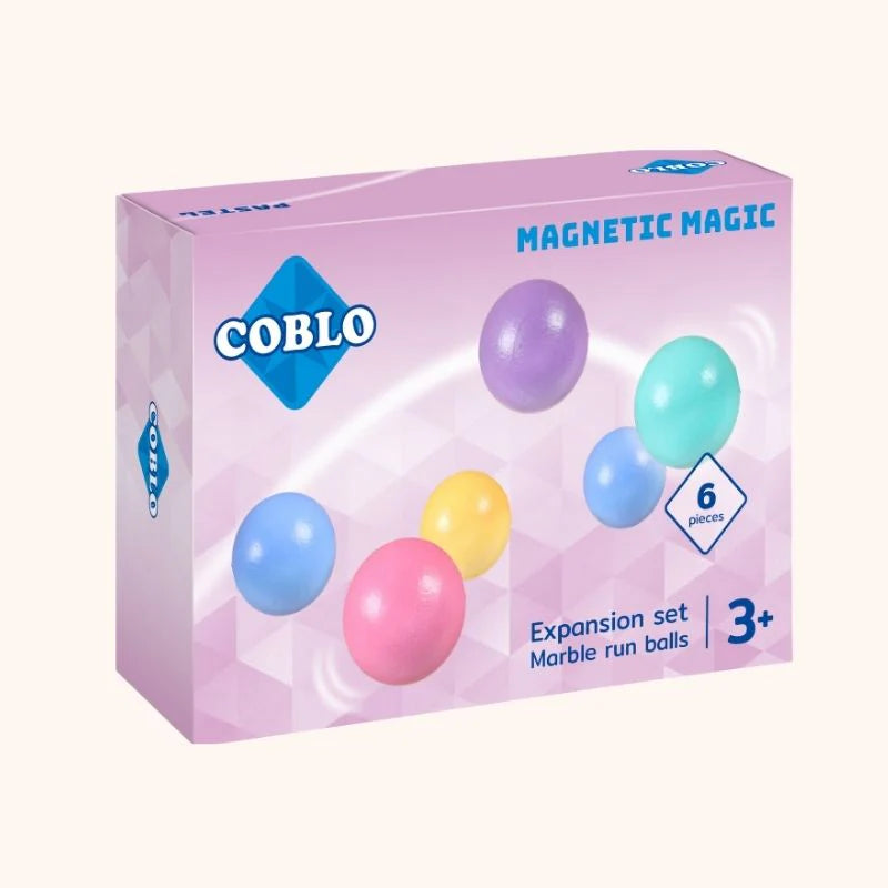 Coblo knikkerbaan ballen pastel