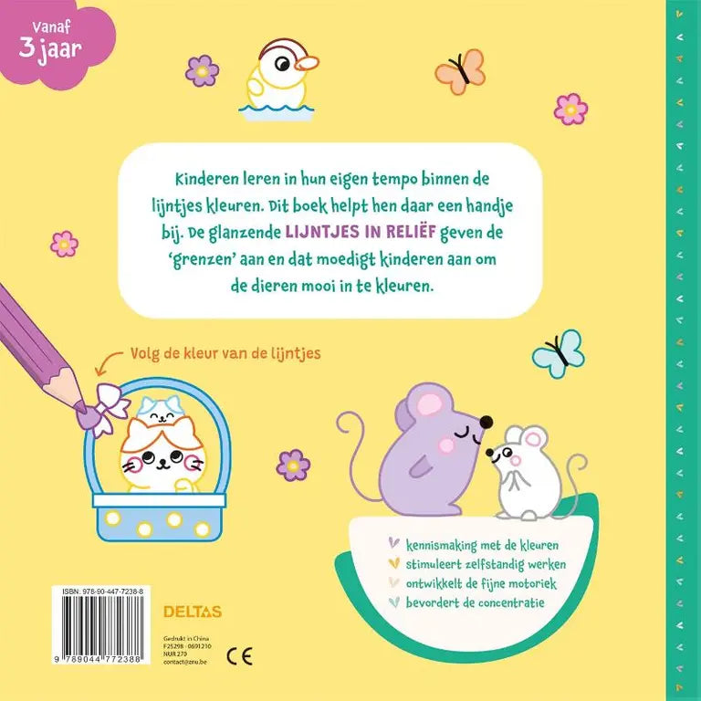 Kleuren binnen de lijntjes - babydieren