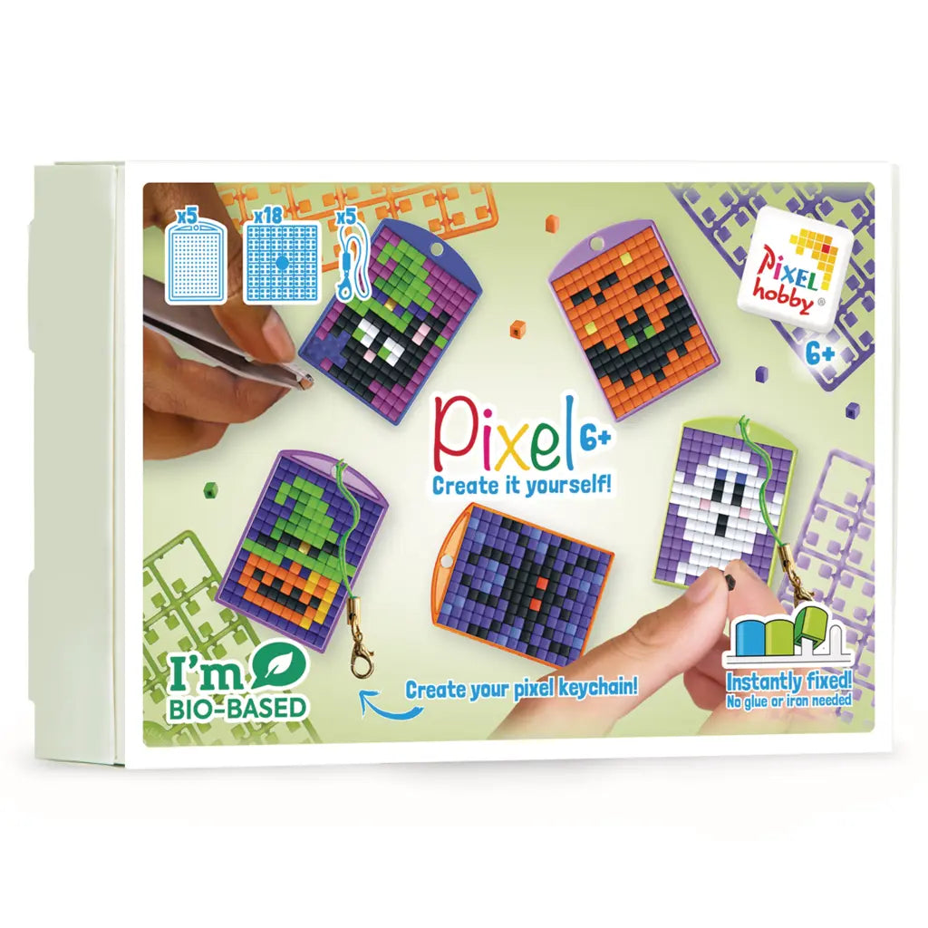 Pixel classic sleutelhangerset van 5 - halloween