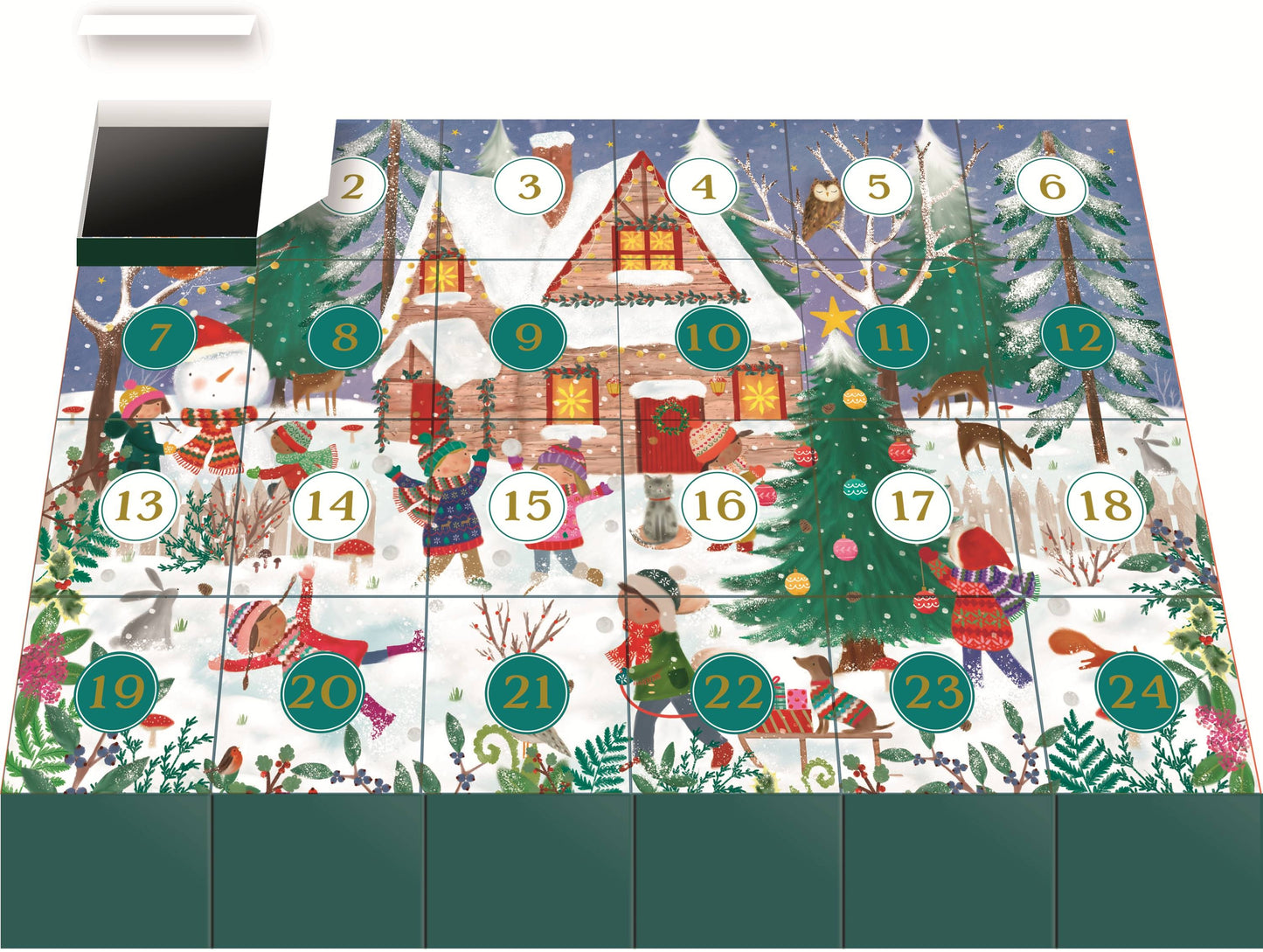 Adventskalender puzzel happy wintertime