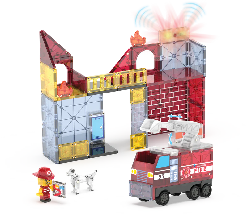 Magna-tiles fire station 50 piece set