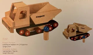 Fagus houten kiepwagen met rupsbanden F10.82