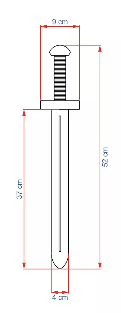 Houten zwaard met bruin handvat