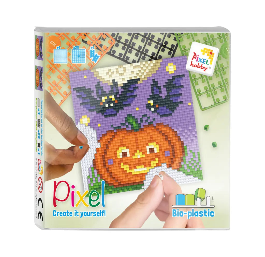 Pixel classic set halloween pompoen