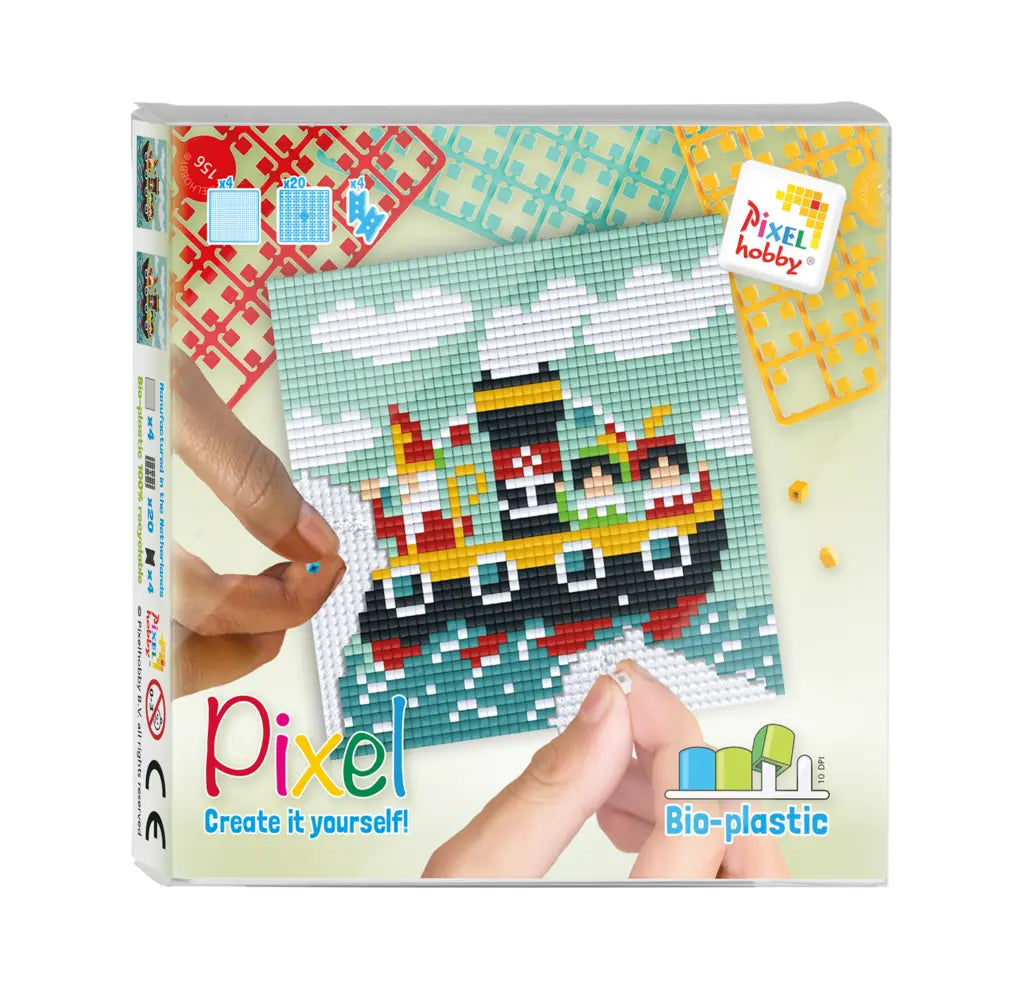 Pixel classic set stoomboot