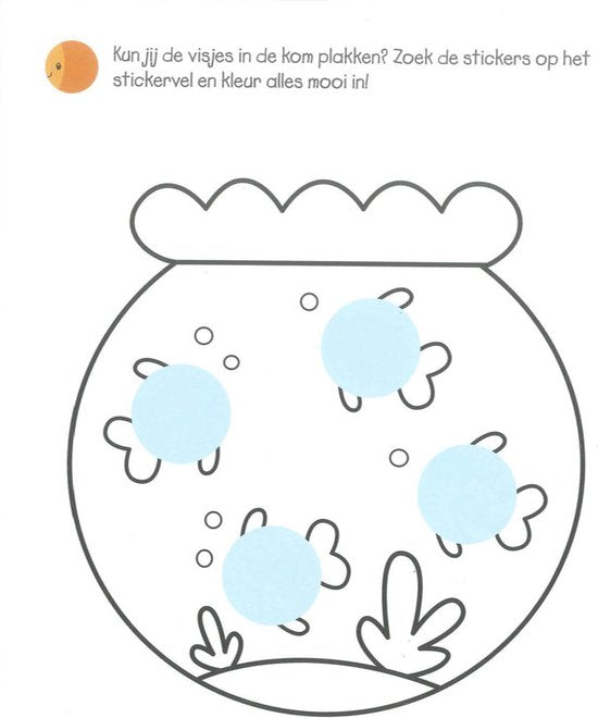 Superleuk kleur- en stickerboek voor de allerkleinsten