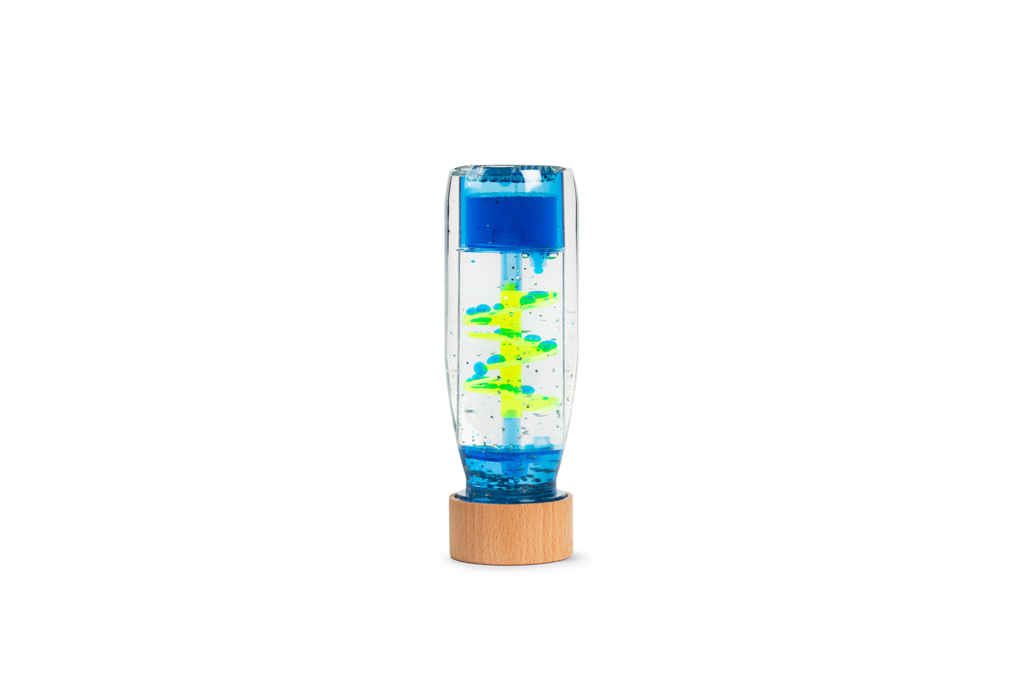 Petit Boum sensorische fles spiraal blauw