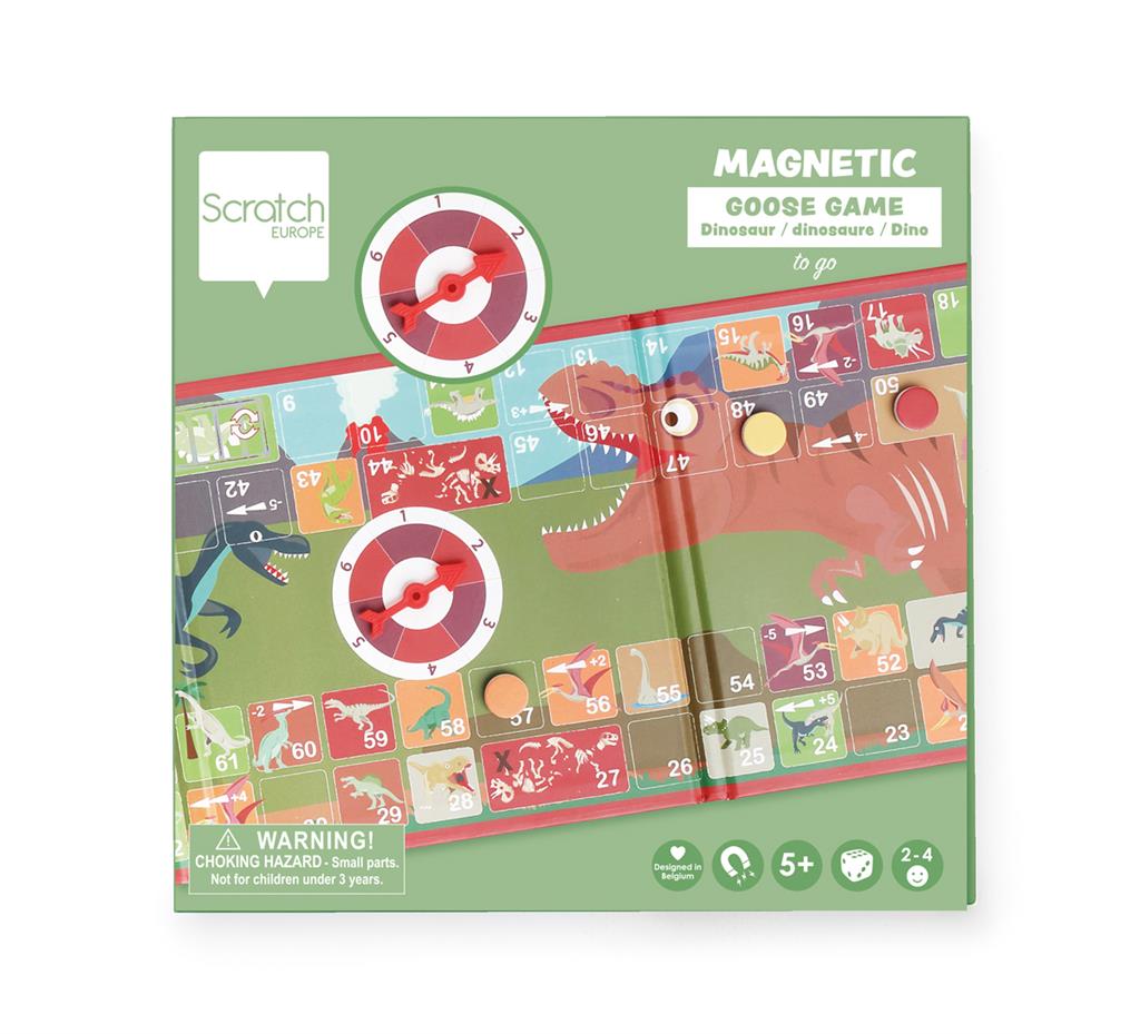 Magnetisch bordspel to go ganzenbord dinosaurussen