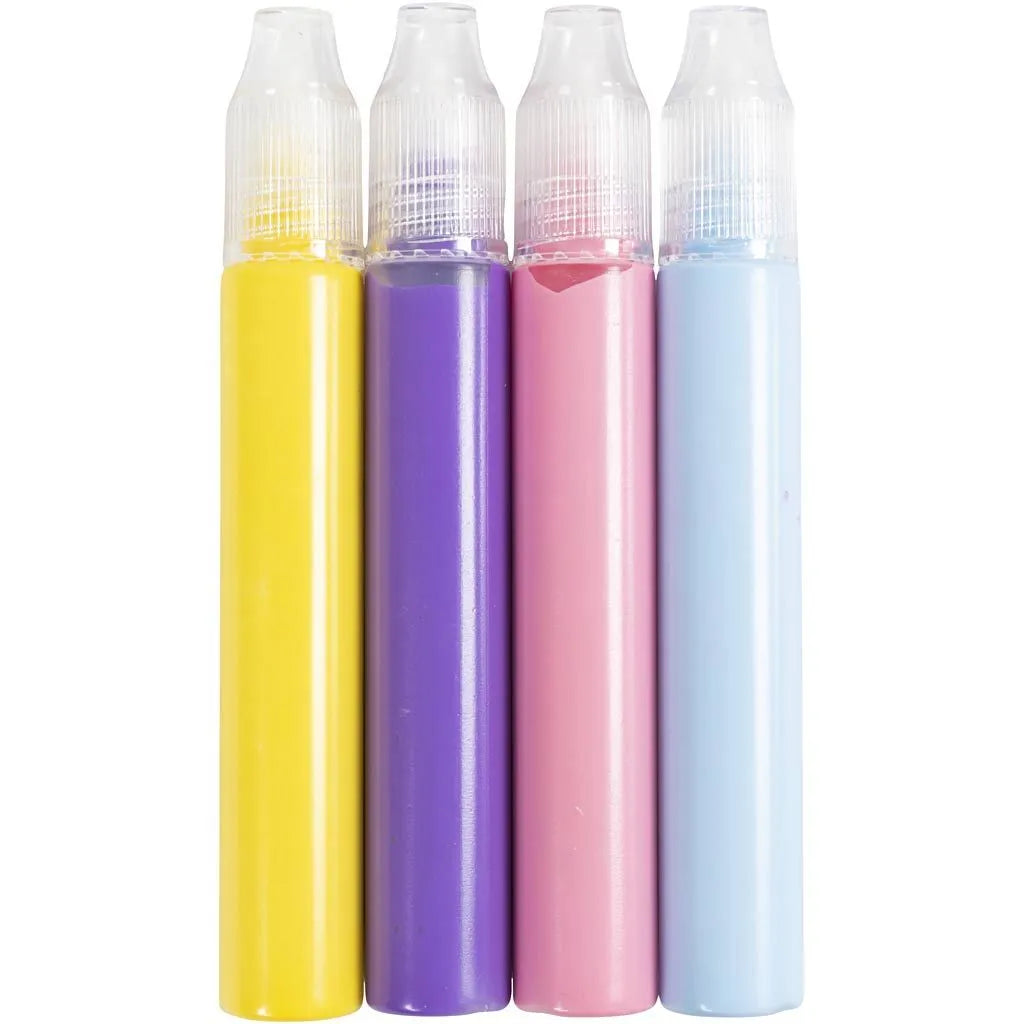 Kaarsenstiften paars, geel, roze, blauw