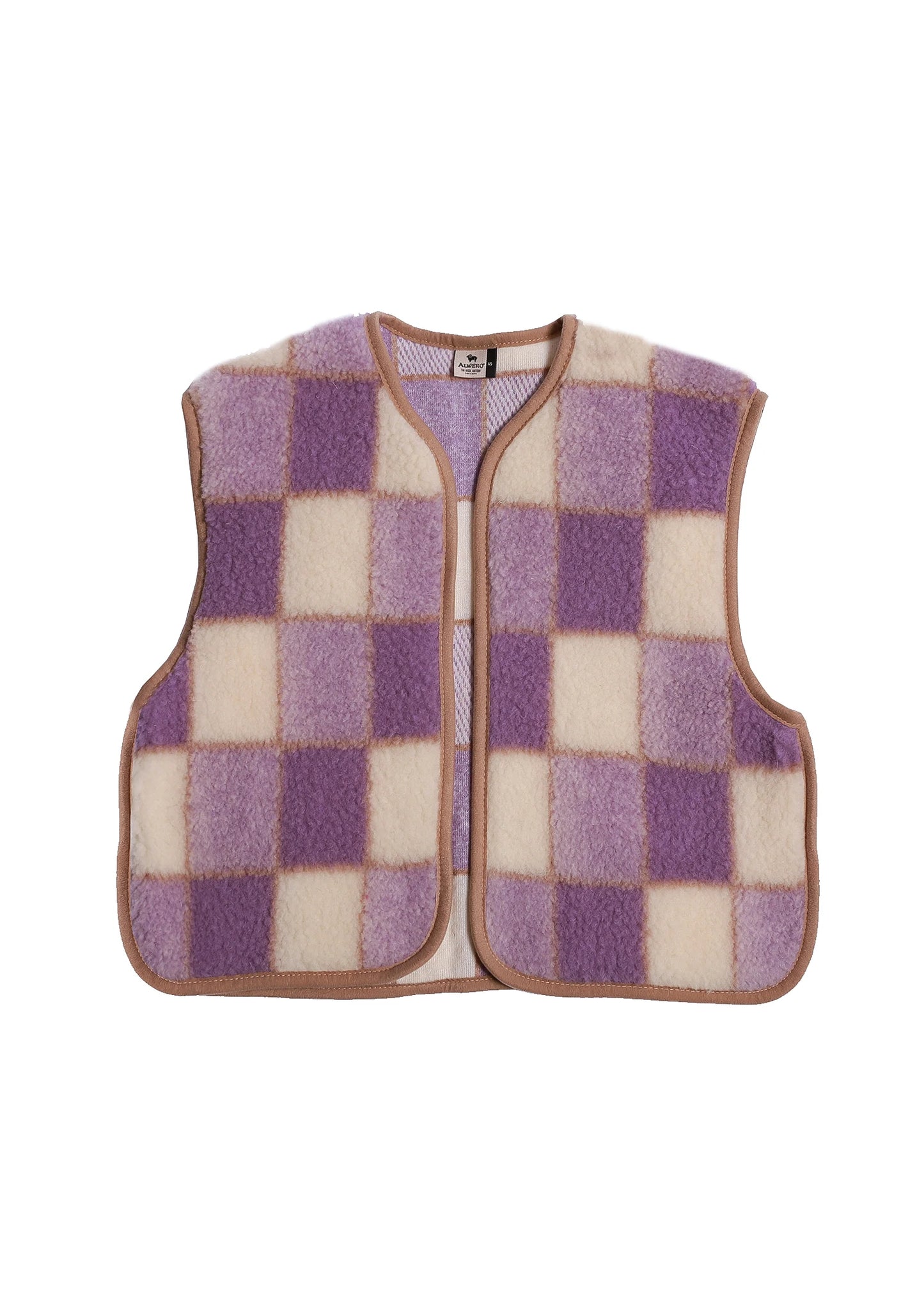 Alwero gilet camino lila checkered