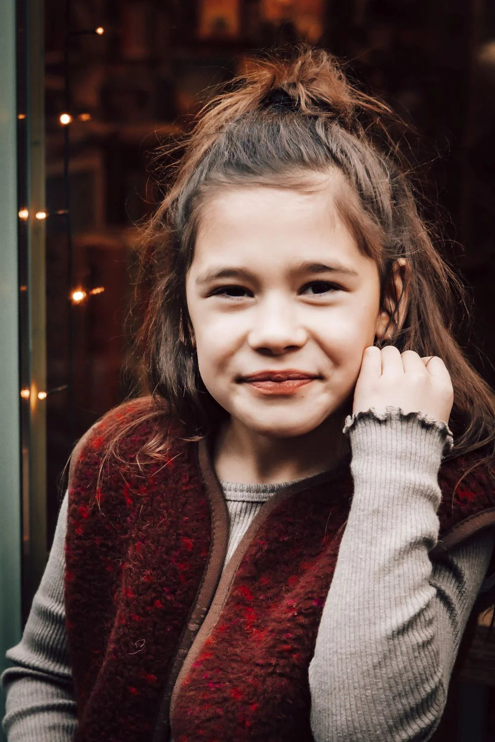 Camino junior red multi dots