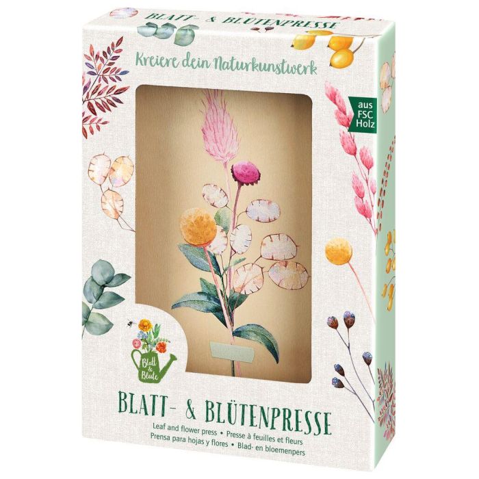 Blad en bloemenpers