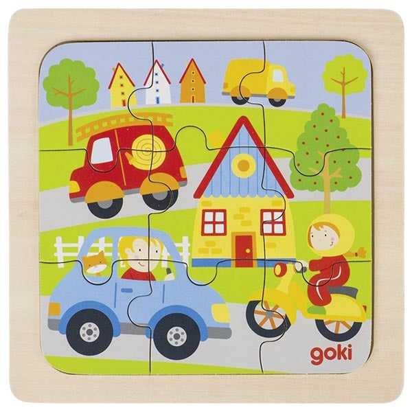 Goki puzzel met 9 stukjes