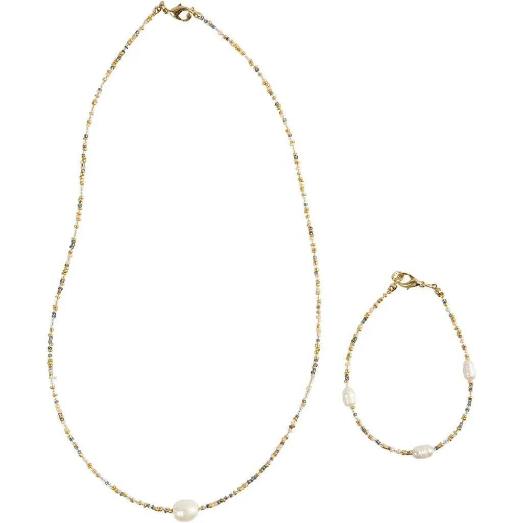Mini hobbyset sieraden armband en ketting met sluiting
