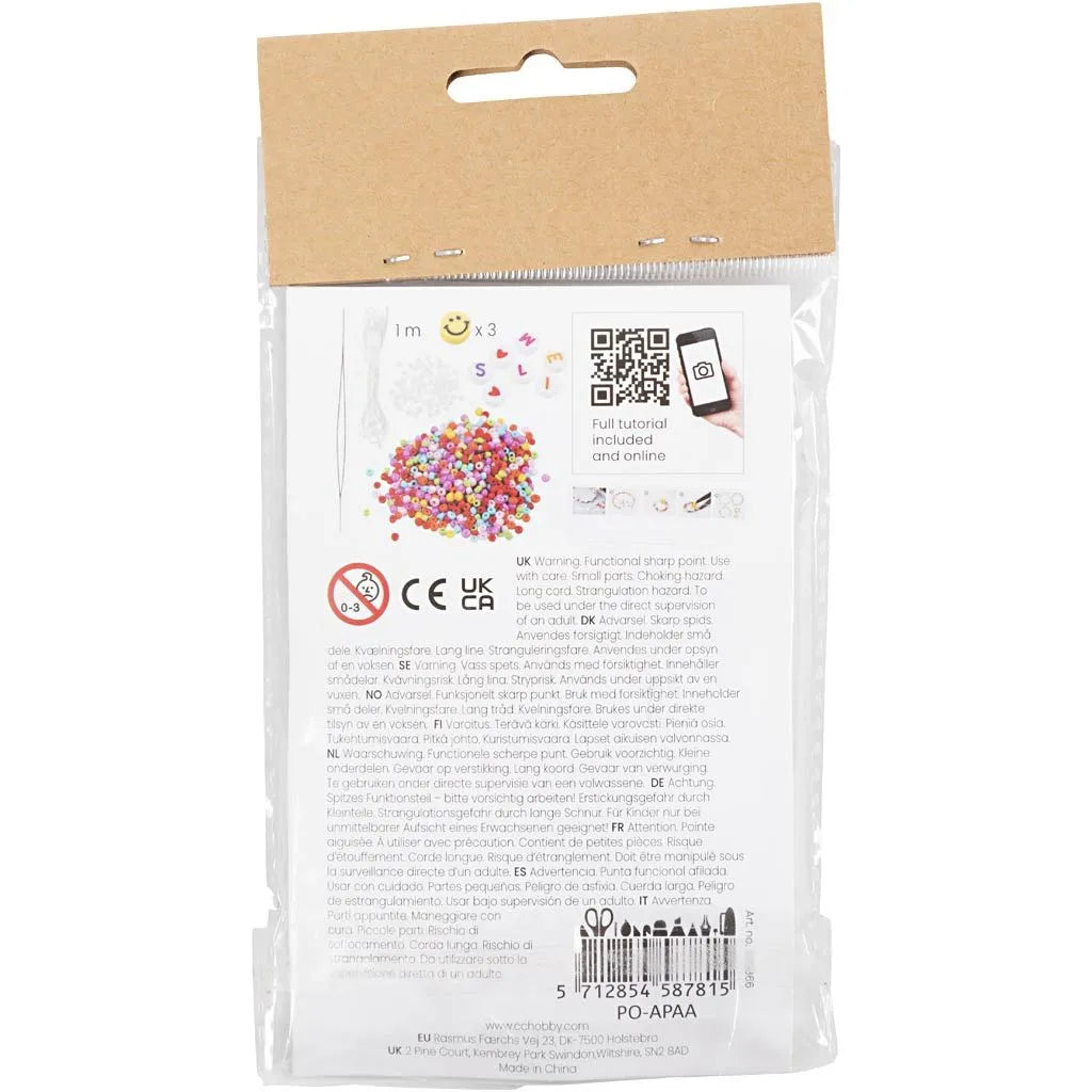 Mini hobbyset sieraden armband en ring smiley