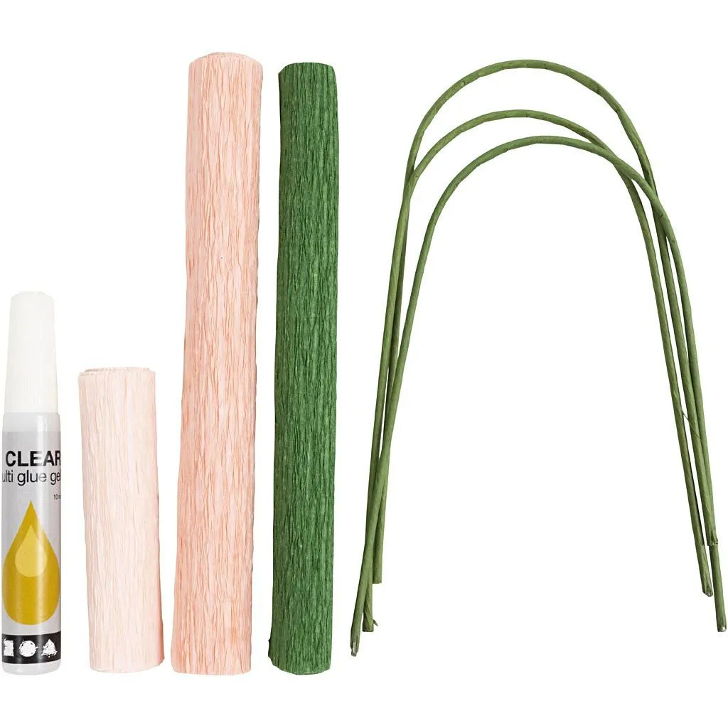 Mini hobbyset crêpepapier anjers