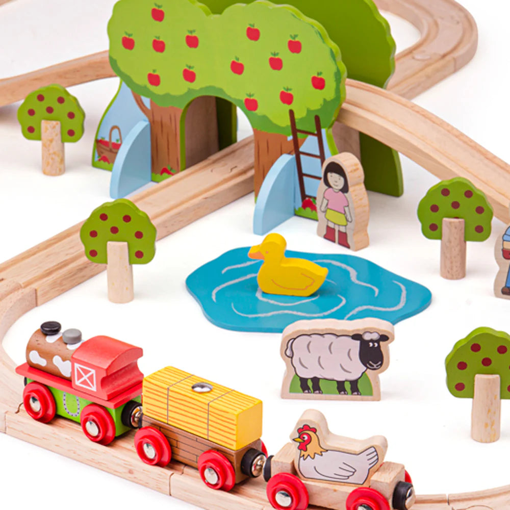 Bigjigs farm train set
