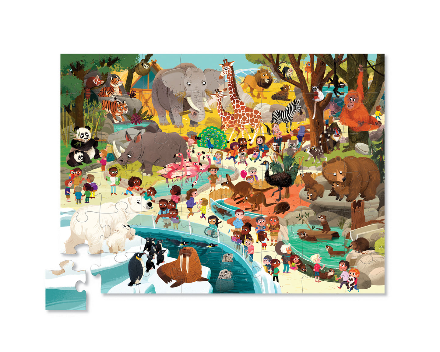 Puzzel dag in de dierentuin