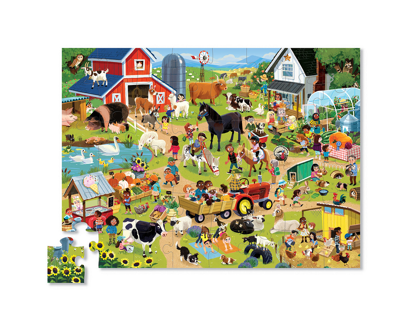 Puzzel dag op de boerderij
