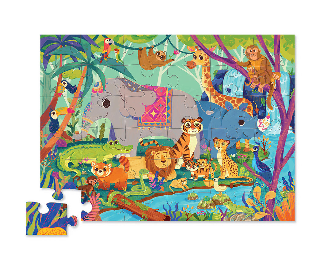 Vloerpuzzel in de jungle
