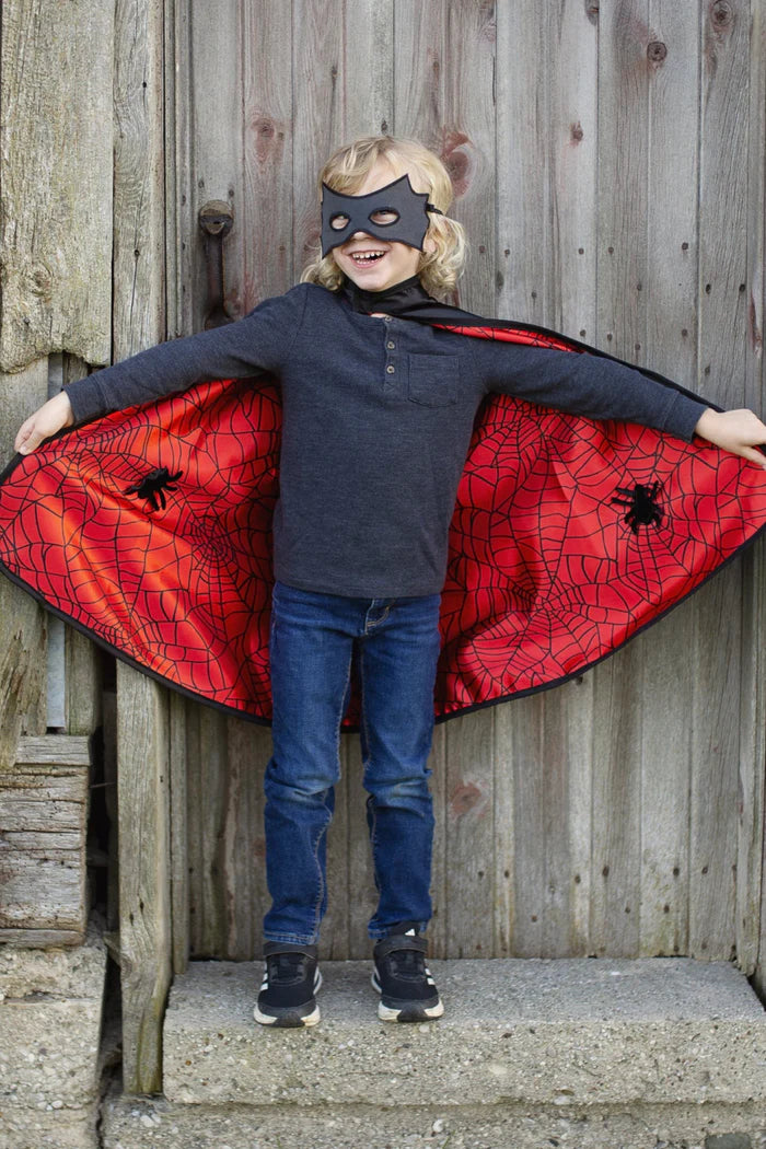 Omkeerbare spiderman/batman cape