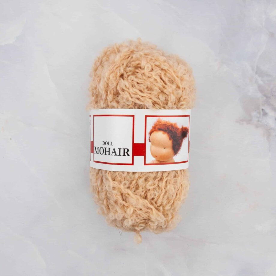 Haartjeswol Mohair Bouclé goudblond