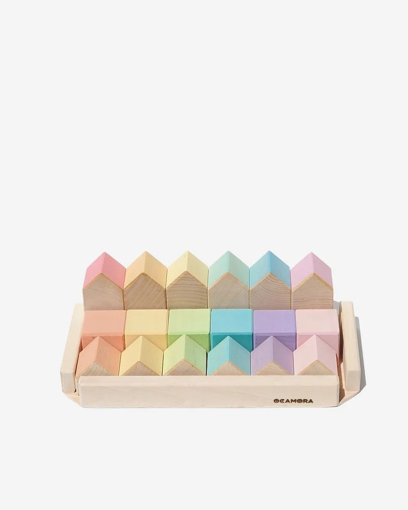 Ocamora houses and cubes pastel