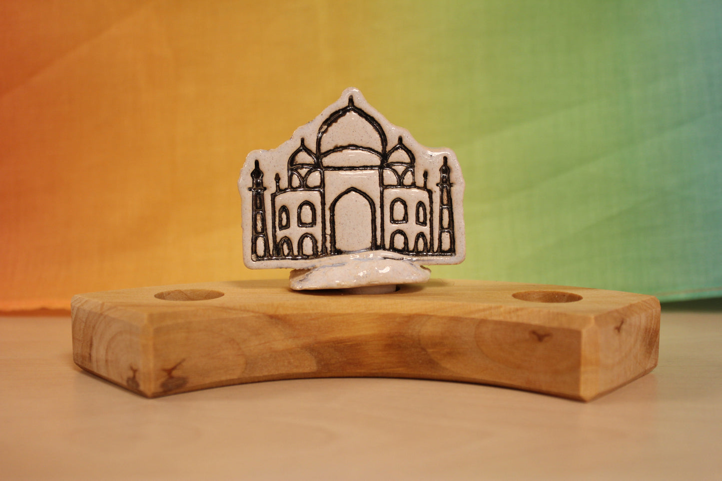 Keramiek steker Taj Mahal/moskee