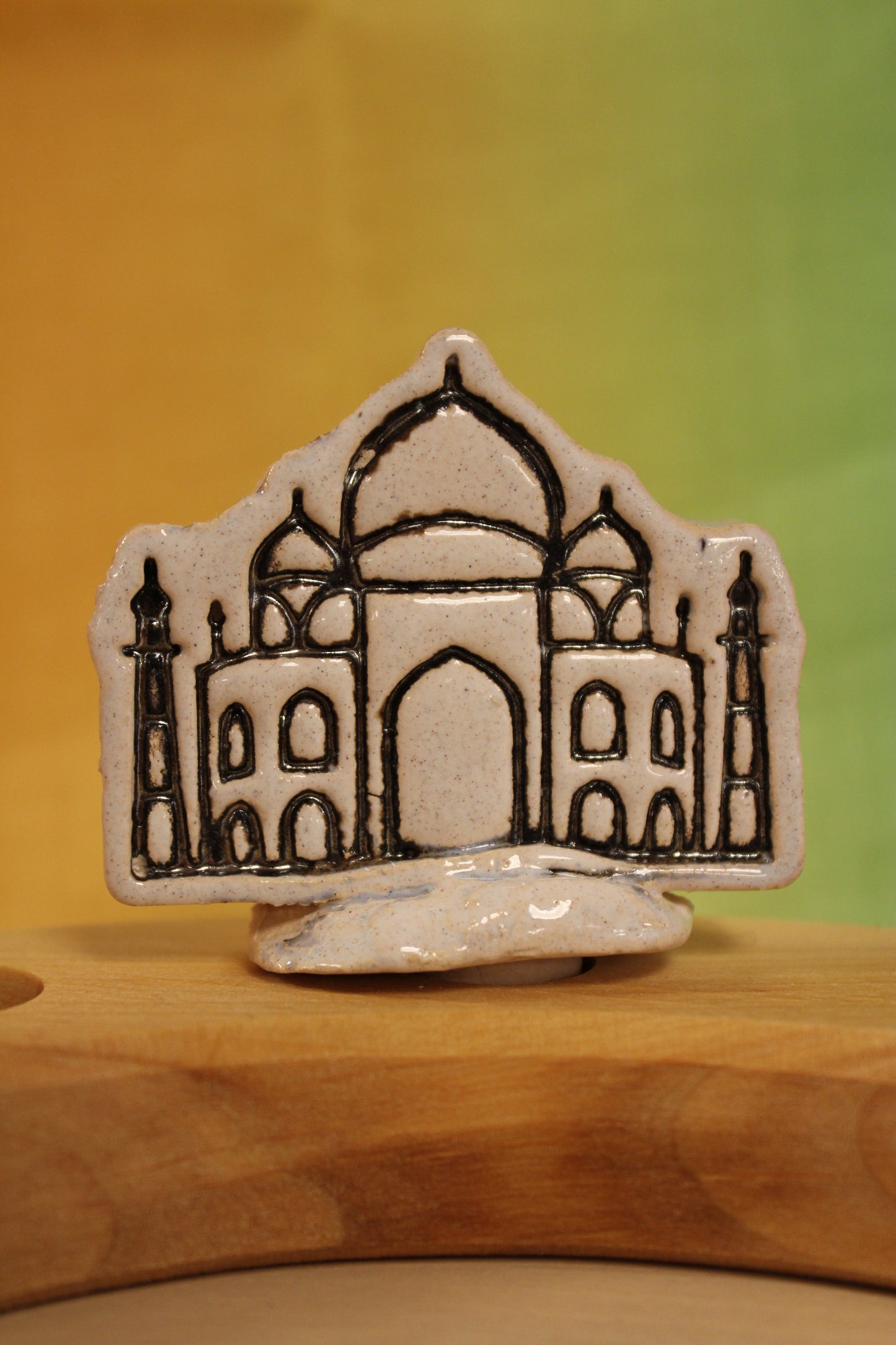 Keramiek steker Taj Mahal/moskee