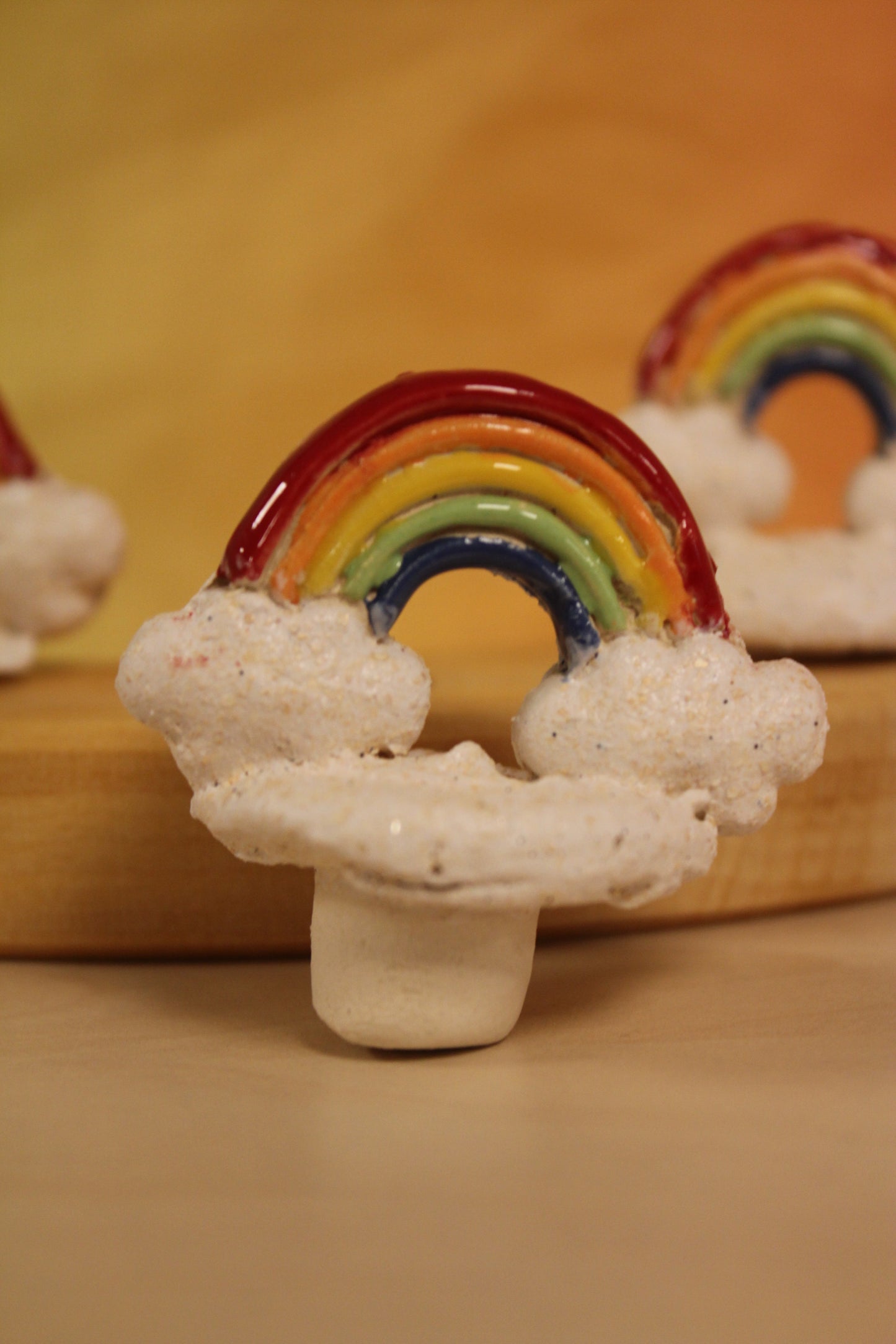 Keramiek steker regenboog