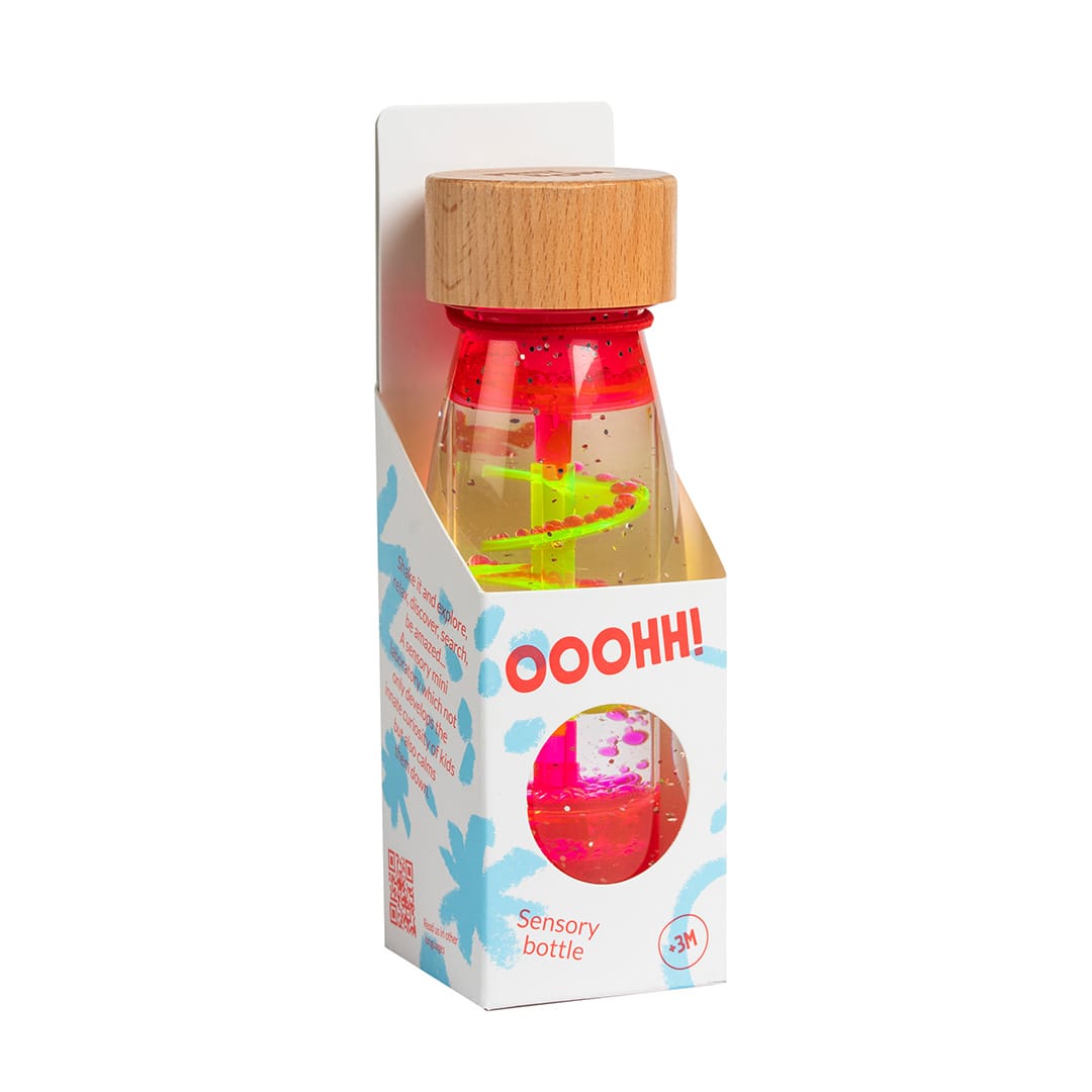 Petit Boum sensorische fles spiraal roze