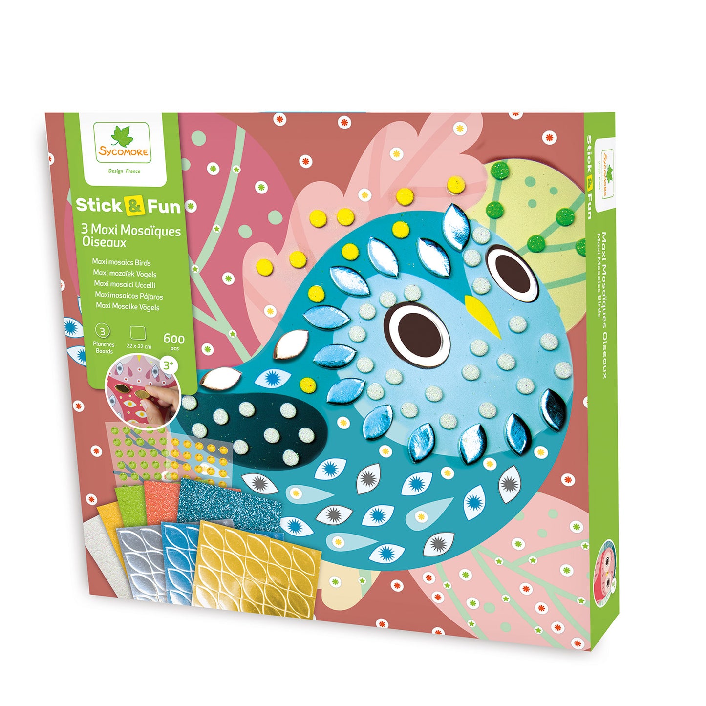 Stick & fun maxi mozaïek vogels 600 pcs