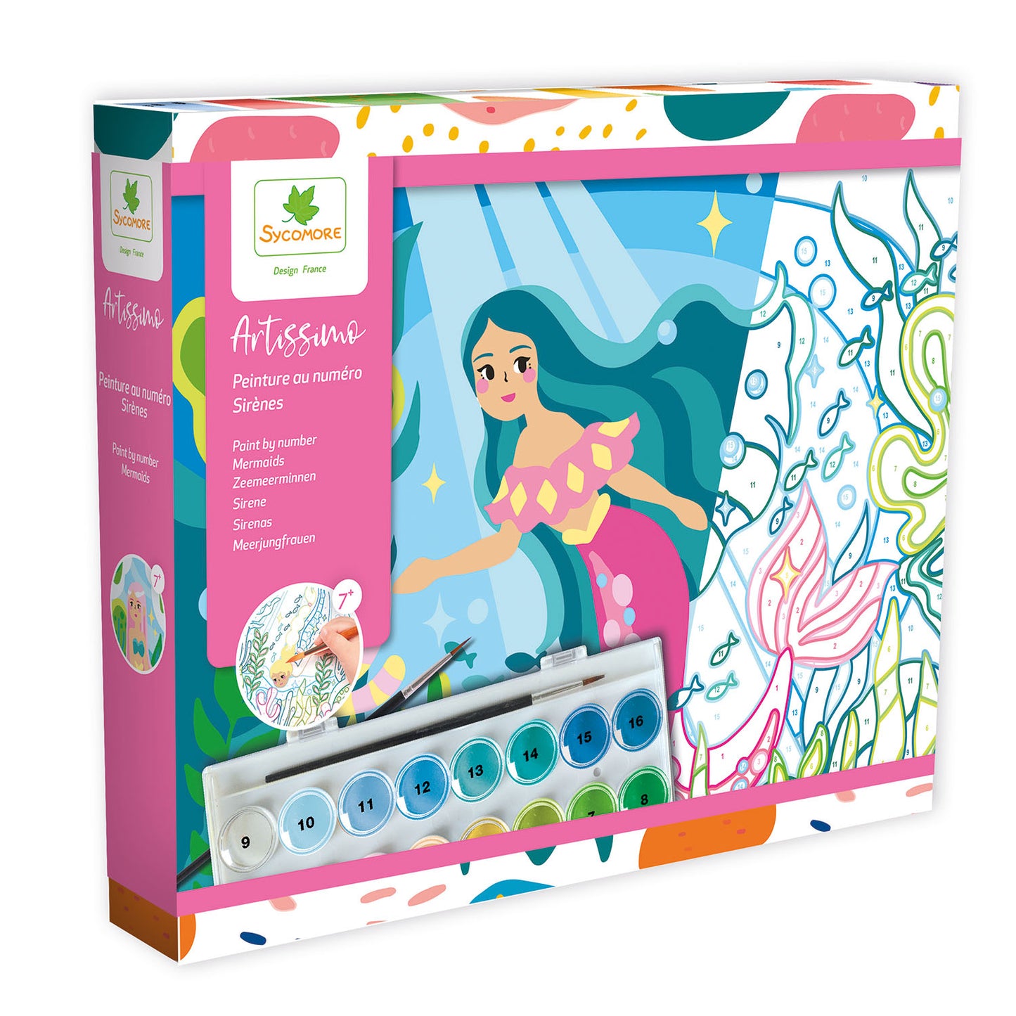 Artissimo paint by numbers zeemeerminnen