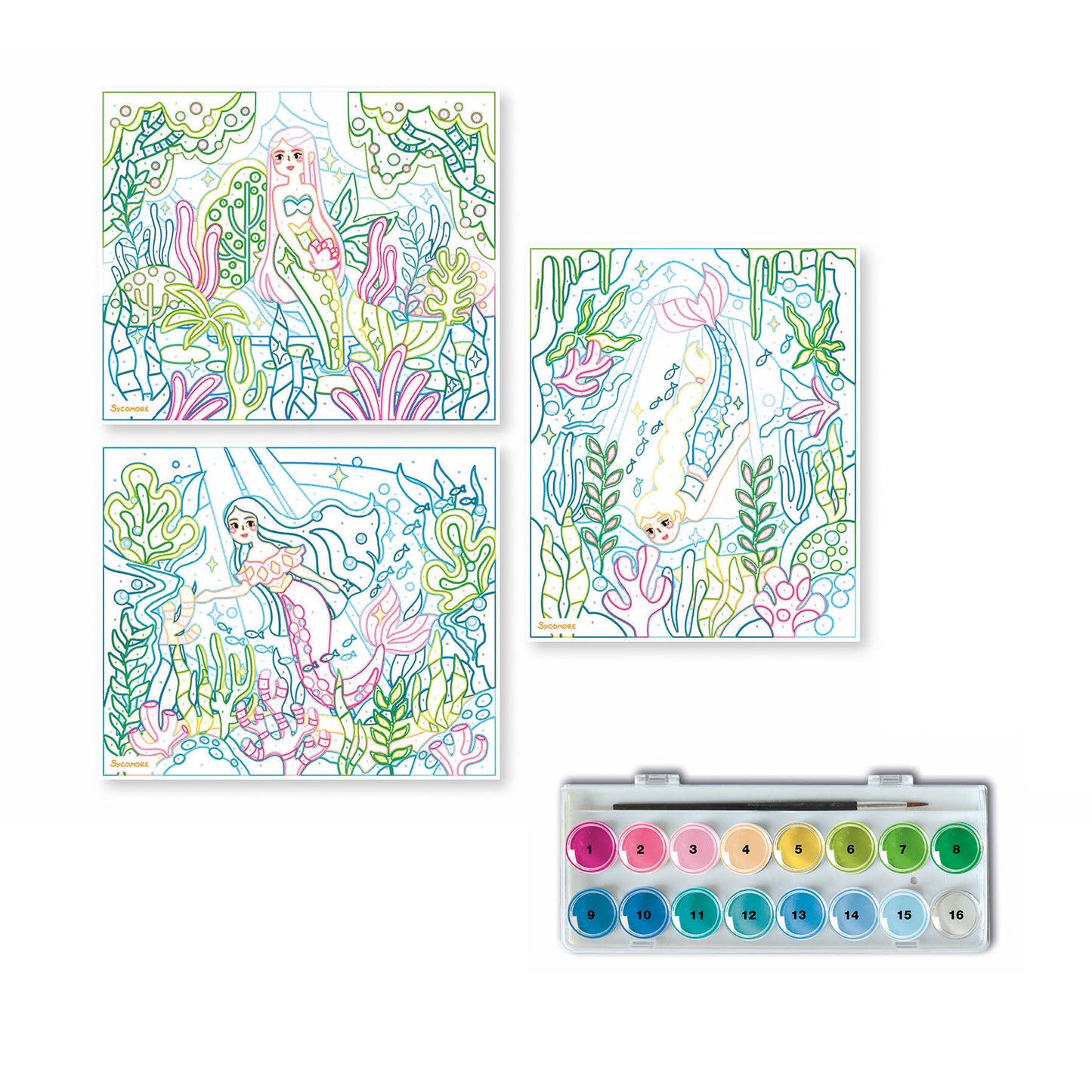 Artissimo paint by numbers zeemeerminnen