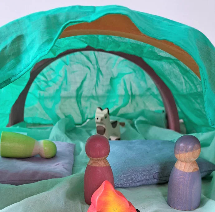 Laura´s play cotton green 50 x 50 cm