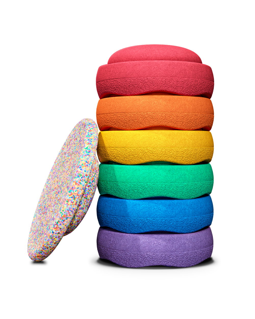 Stapelstein super confetti rainbow classic set 6+1