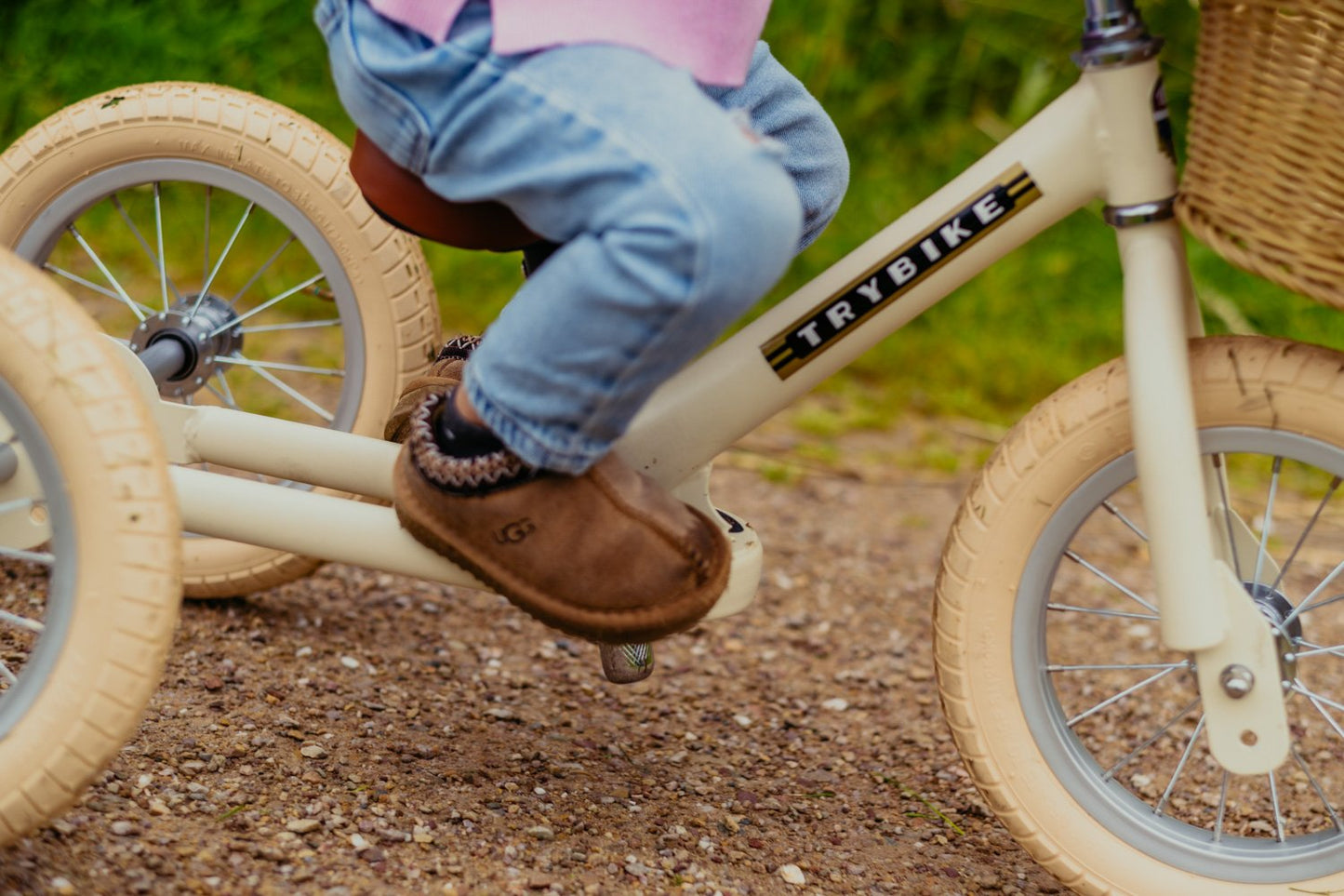 Trybike steel loopfiets vintage cream