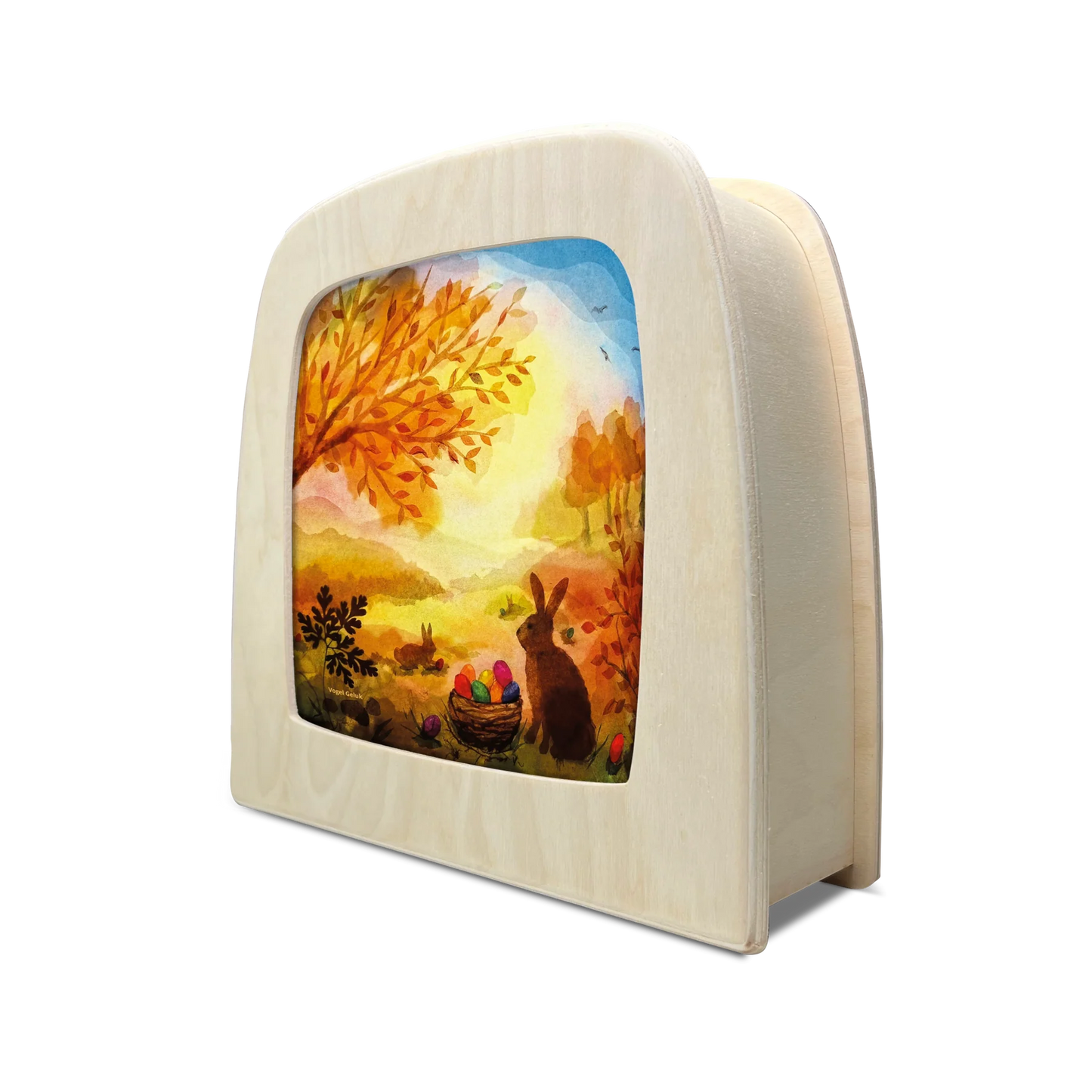 Vogel Geluk - Easter basket silhouet