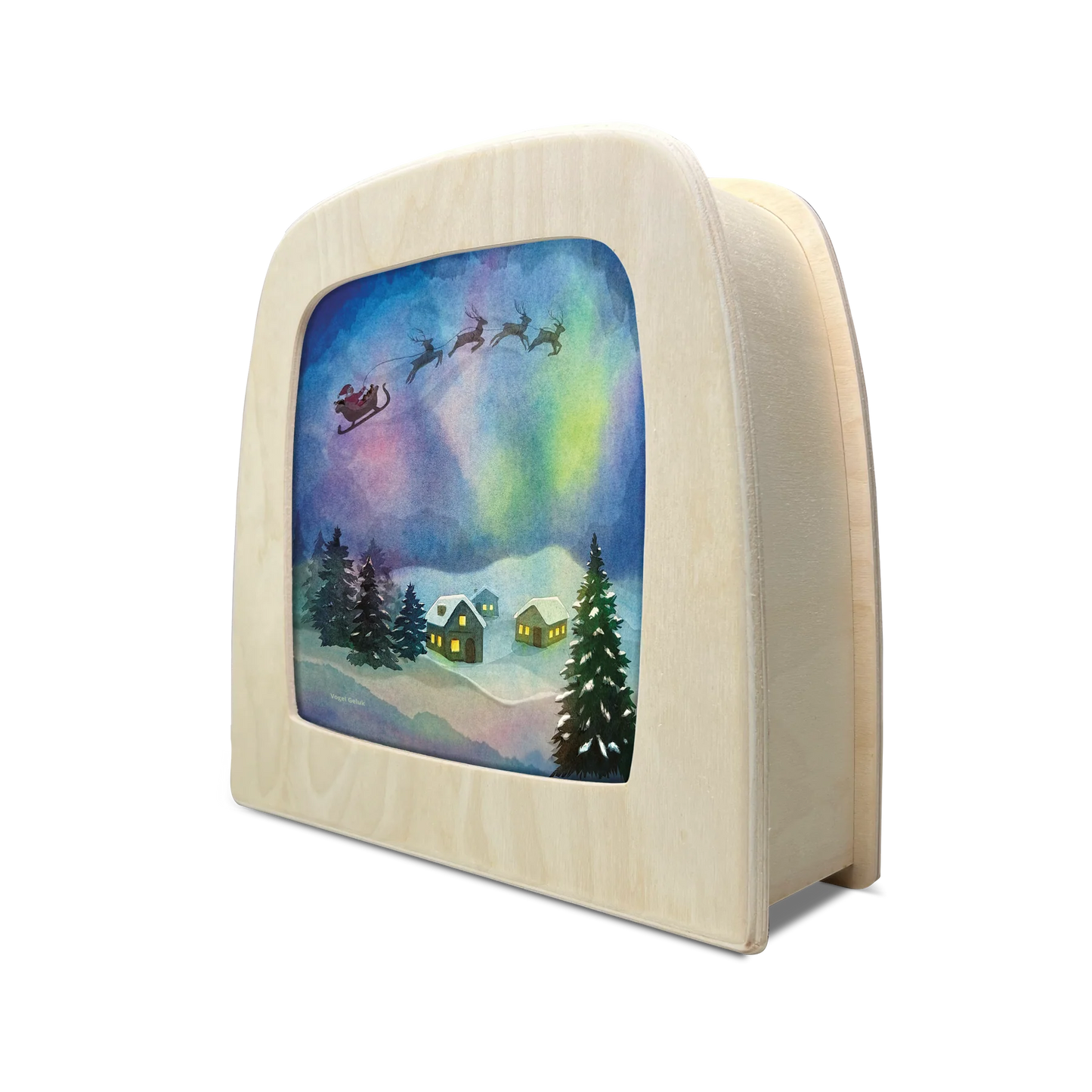 Vogel Geluk - Aurora Sleighride silhouet