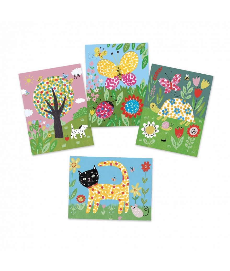 Djeco punten tekenen kat