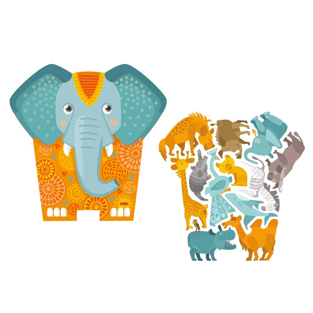 Haba puzzel 2 in 1 olifant