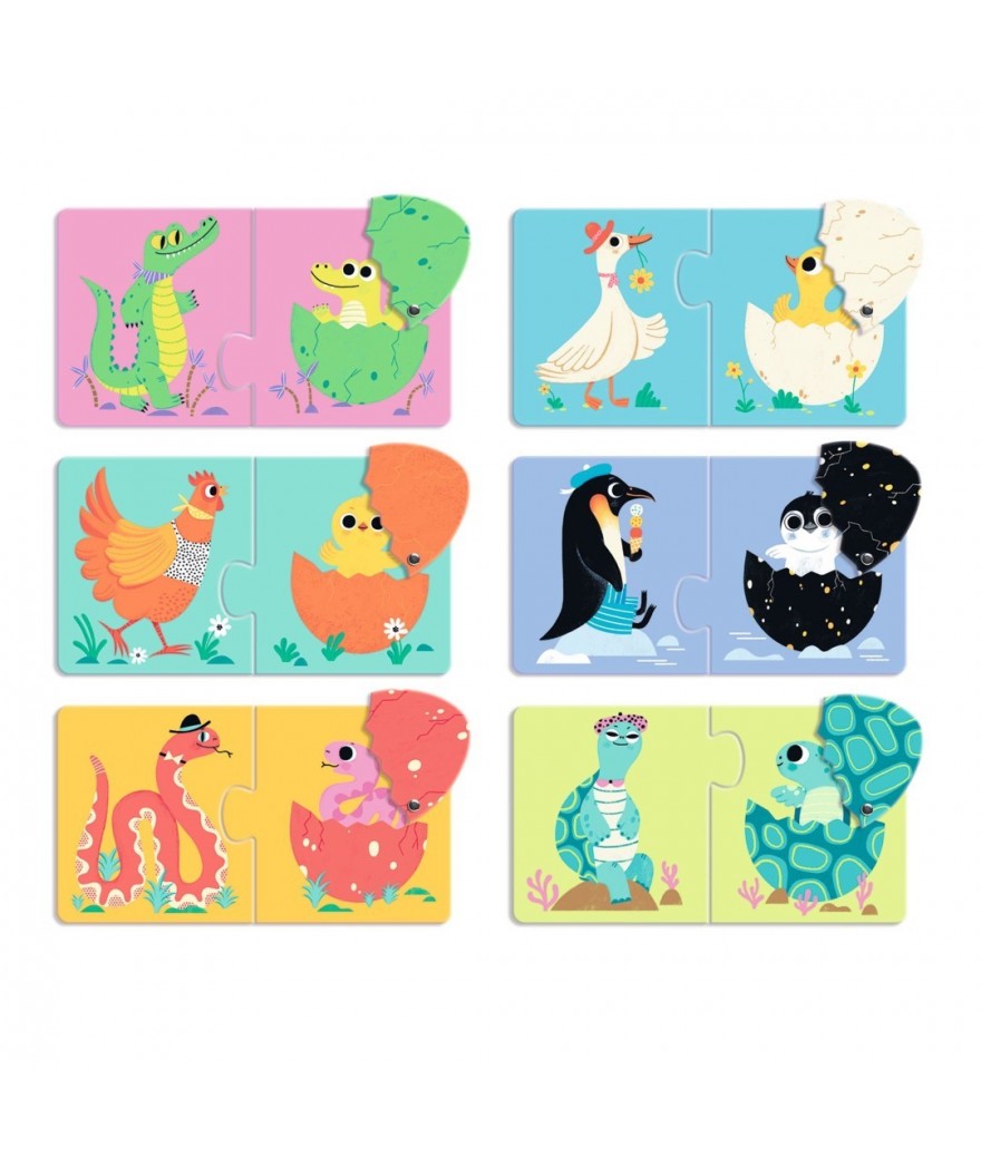 Djeco puzzel duo articulo grappige eieren