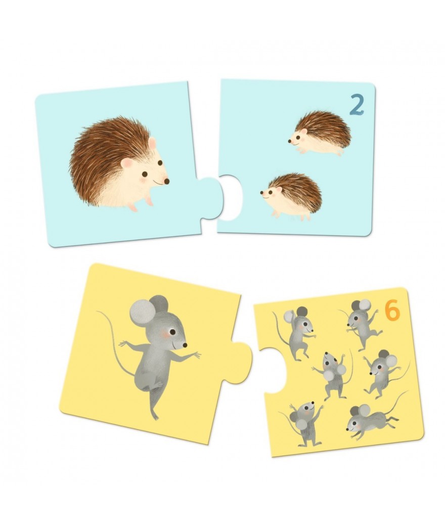Djeco puzzel duo babydieren