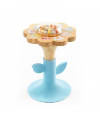 Djeco bloemvormige rammelaar met zuignap