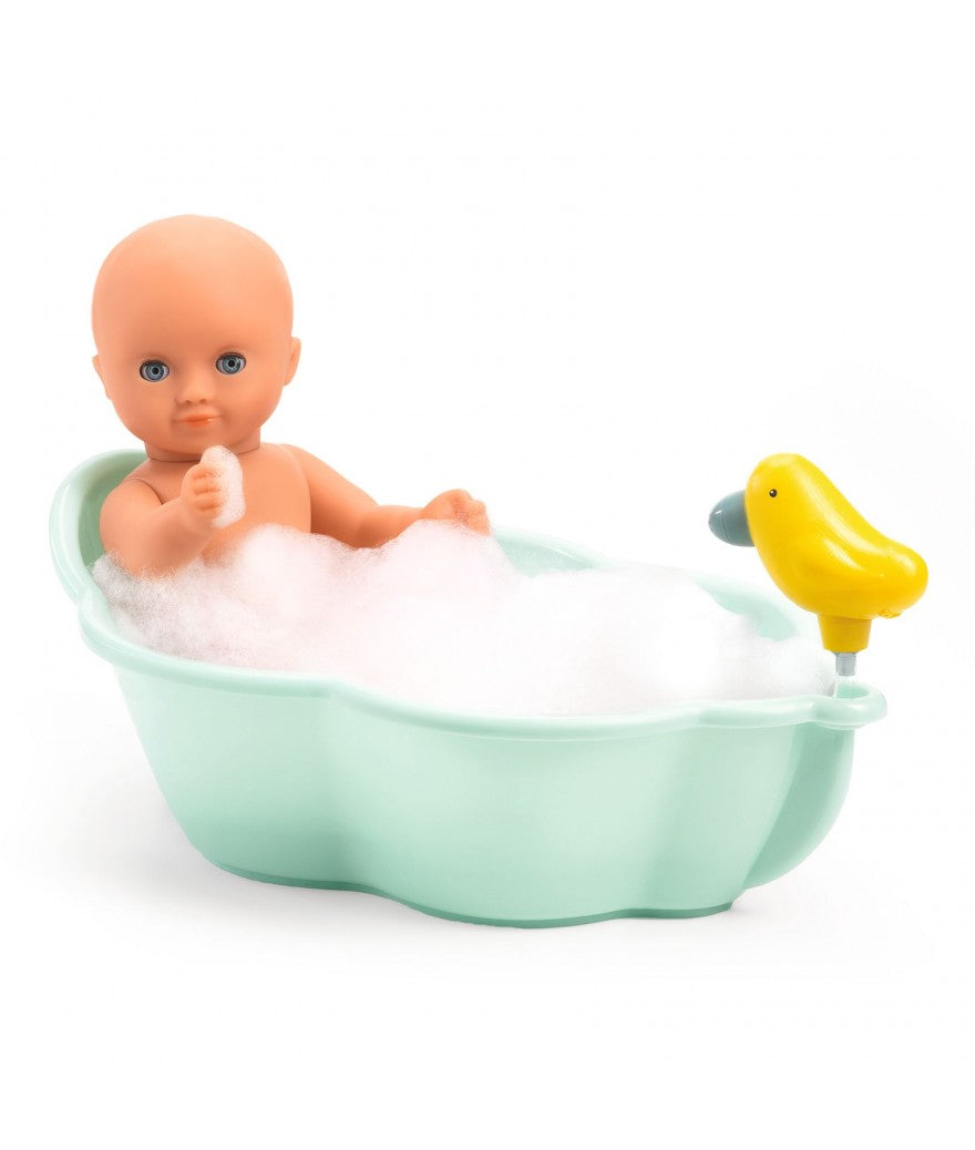 Poppenbadje met vogeldouchekop