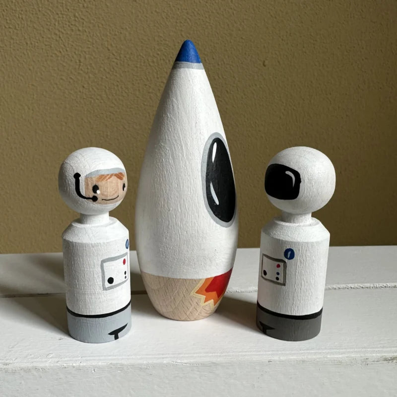 Pegdoll raket met astronauten