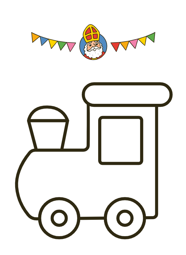 Sinterklaas happy color kleurblok