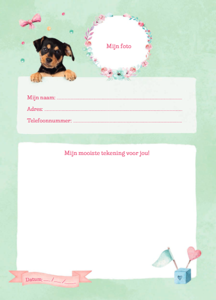 Fluffy friends vriendenboek